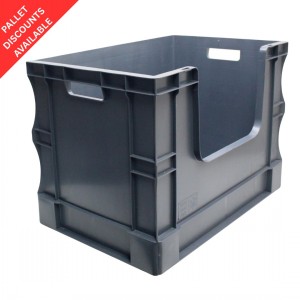 Heavy Duty Stacking Euro Box 60cm 90 Litre Open Side